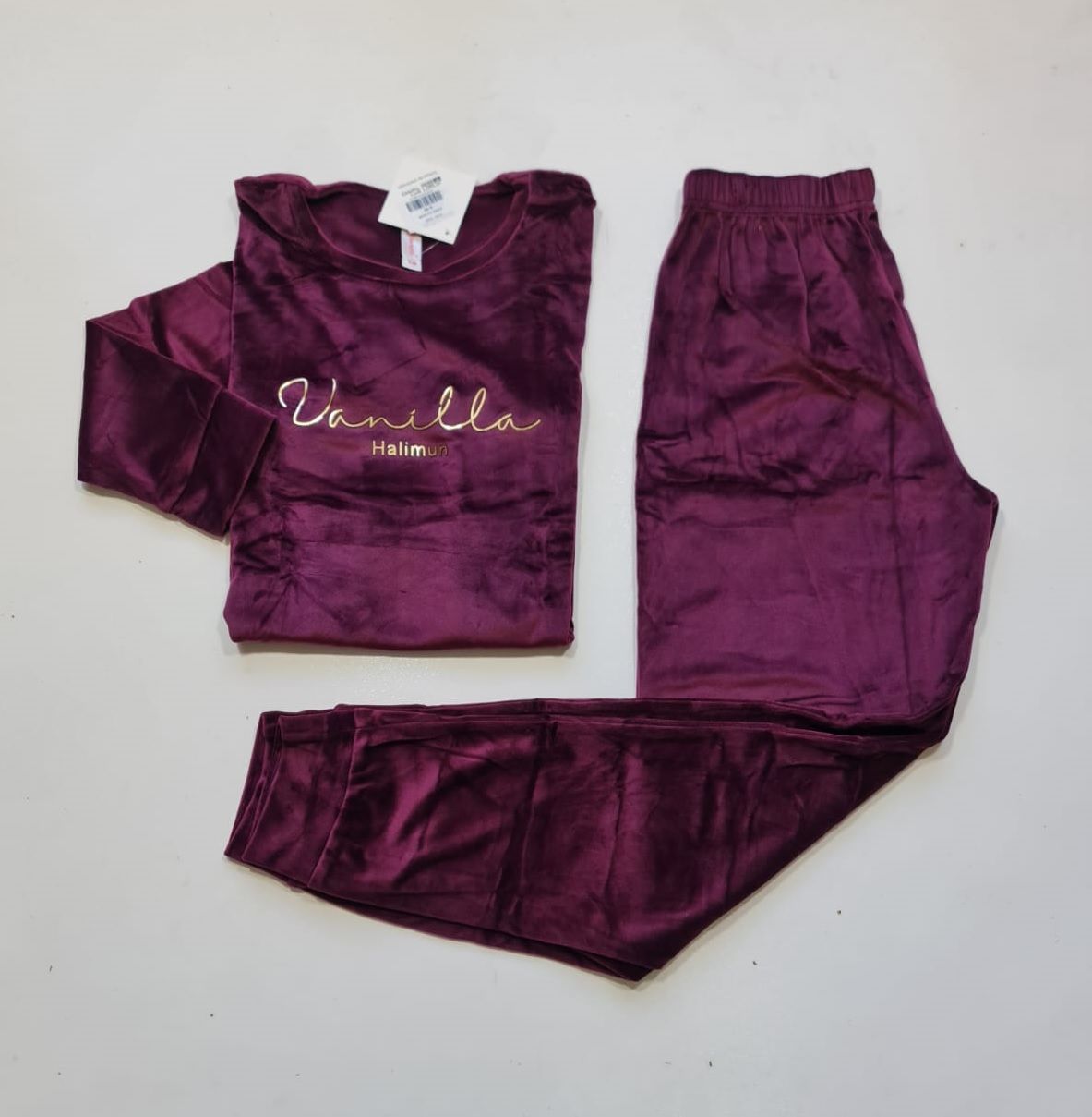 Pijamoni Kadın Kadife Pijama Takım