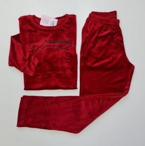 Mihra Kadın Battal Kadife Pijama Takım