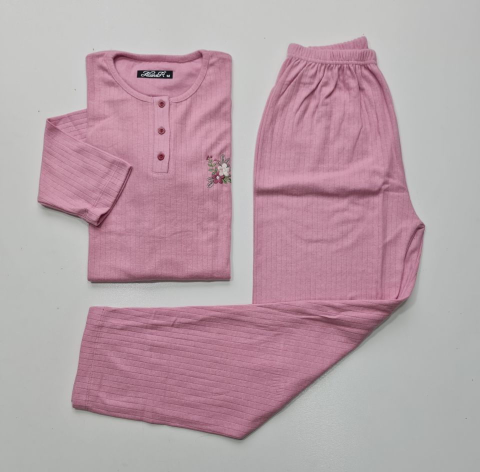 Alimer Uzun Kol Yumoş Gül Kadın Pijama Takım
