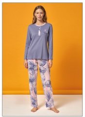Over Sleep Uzun Kol Yazlık Kadın Pijama Takım