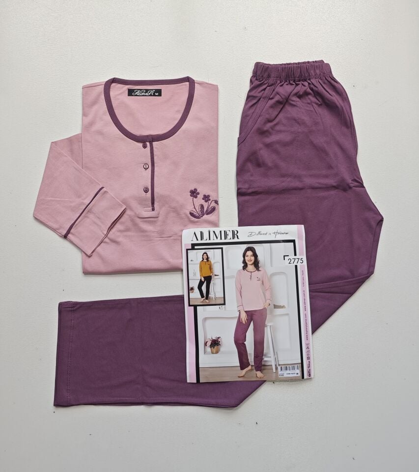 Alimer Uzun Kol Yazlık Kadın Pijama Takım