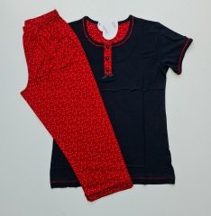 Angelina Kısa Kol Yazlık Kadın Kapri Pijama Takım