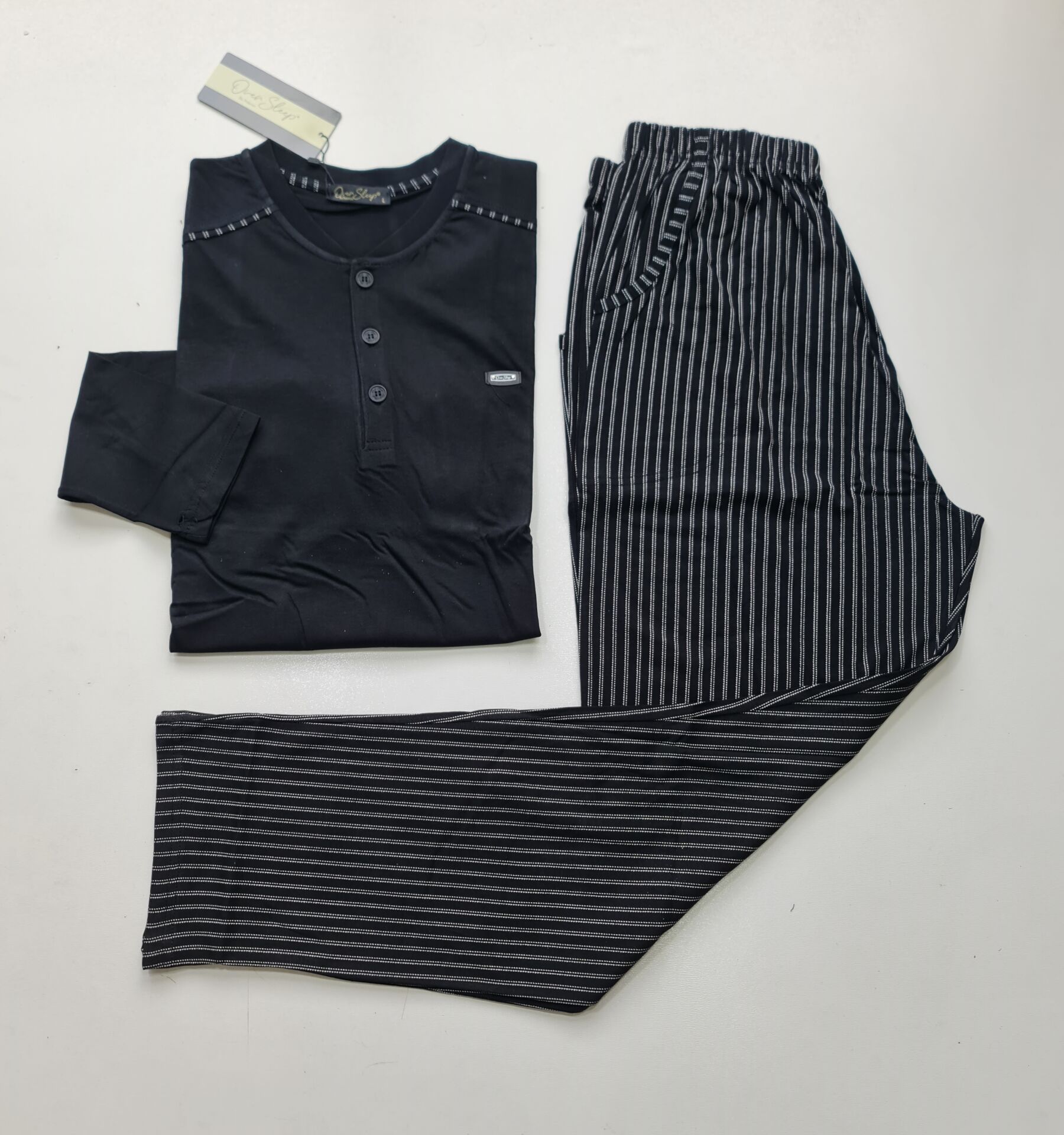 Over Sleep Uzun Kol Yazlık Erkek Pijama Takım