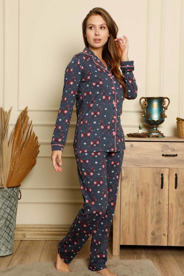 Alimer Uzun Kol Yazlık Kadın Pijama Takım