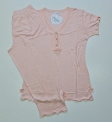 Angelina Kısa Kol Yazlık Kadın Kapri Pijama Takım