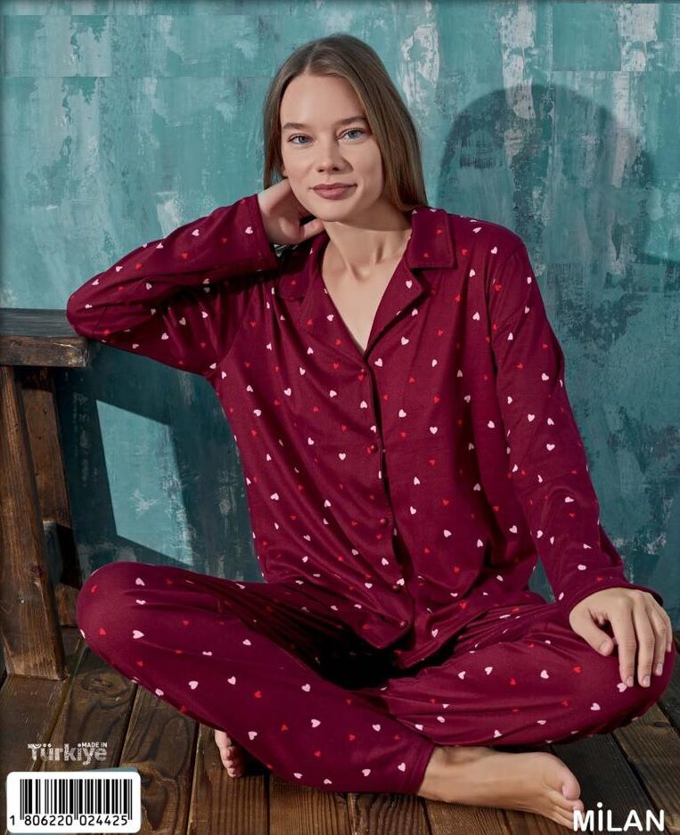 Mihra Uzun Kol Yazlık Kadın Pijama Takım