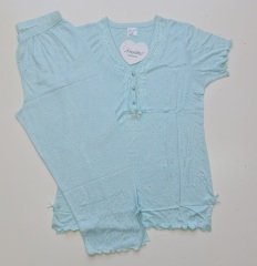 Angelina Kısa Kol Yazlık Kadın Kapri Pijama Takım