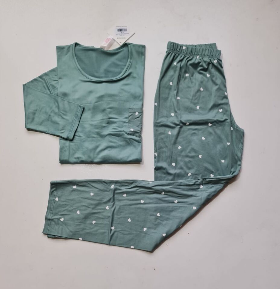 Pijamoni Uzun Kol Yazlık Kadın Pijama Takım