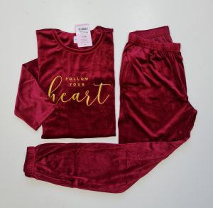 Mihra Kadın Battal Kadife Pijama Takım