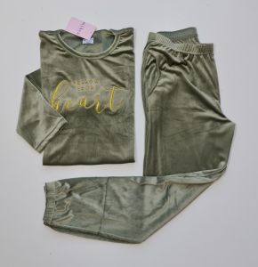 Mihra Kadın Battal Kadife Pijama Takım