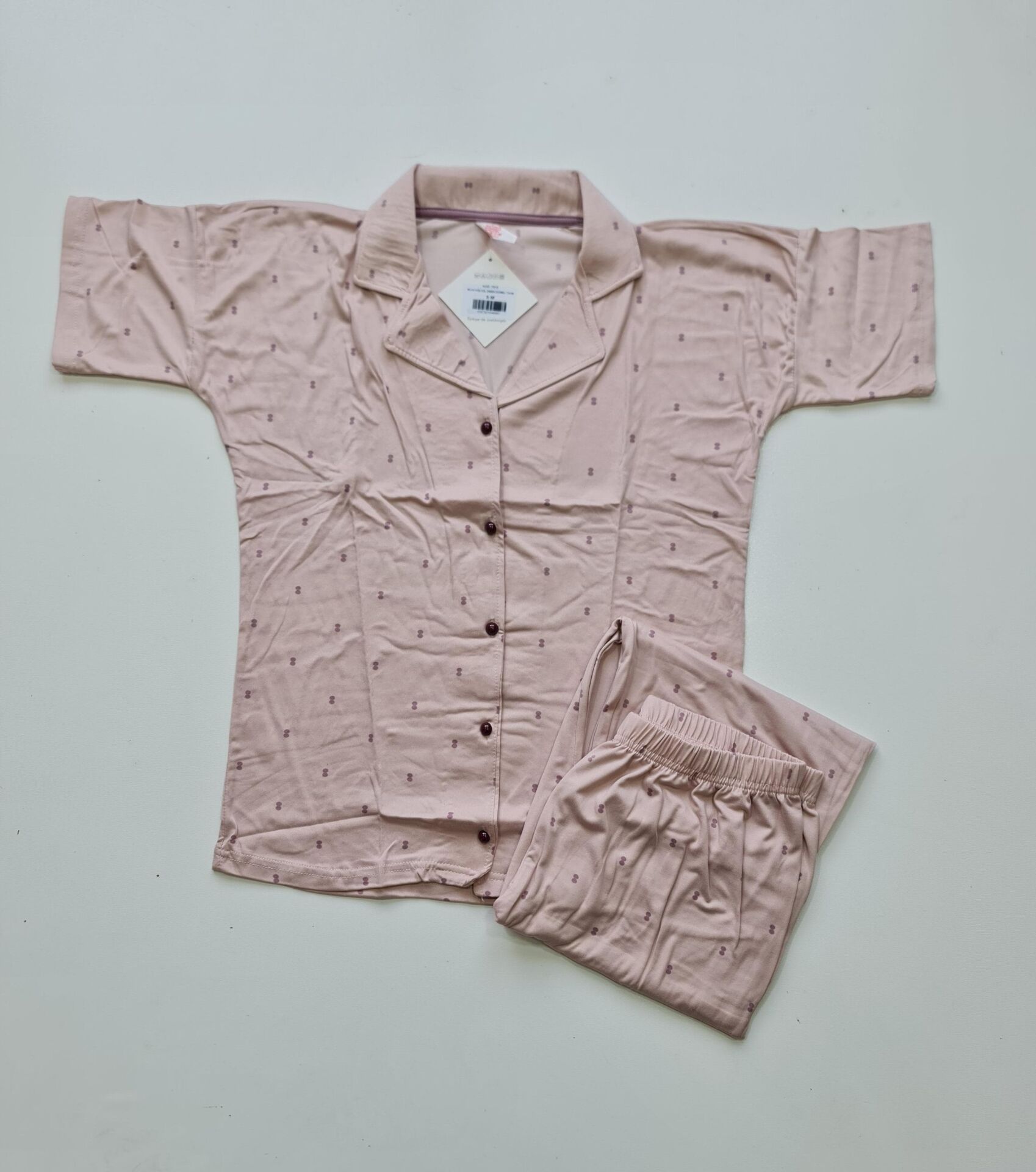 Pijamoni Kısa Kol Yazlık Kadın Pijama Takım