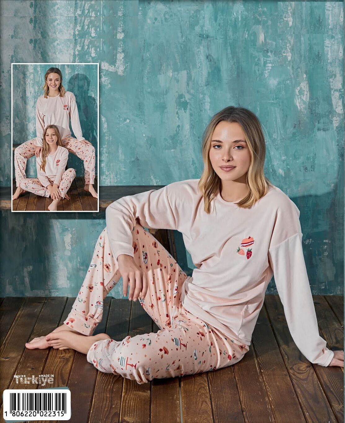 Kadın Kışlık Kadife Pijama Takım