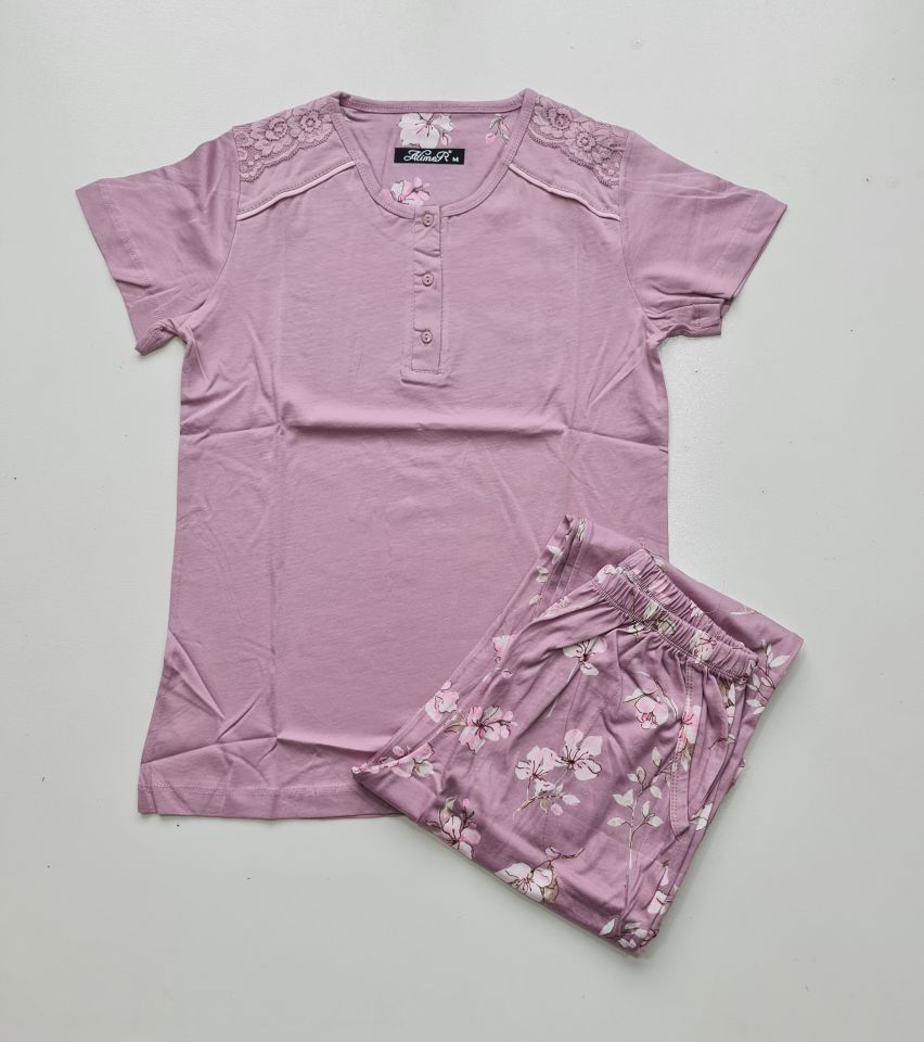 Alimer Kısa Kol Yazlık Kadın Pijama Takım