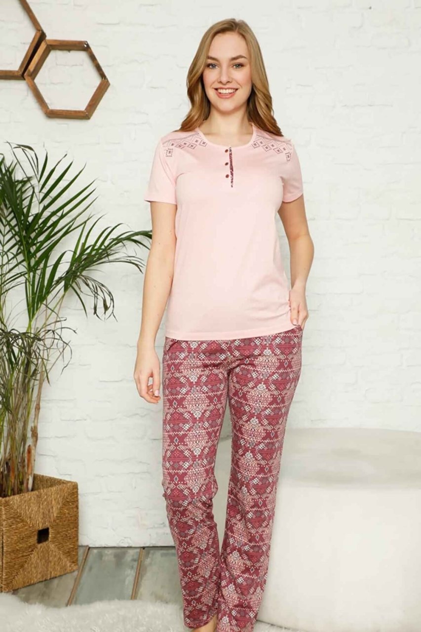 Alimer Kısa Kol Yazlık Kadın Pijama Takım