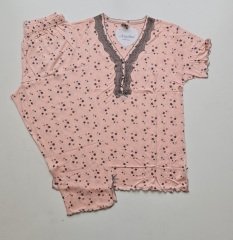 Angelina Kısa Kol Yazlık Kadın Kapri Pijama Takım