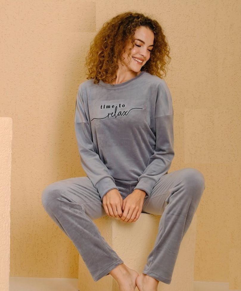 Mihra Kadın Kadife Pijama Takım