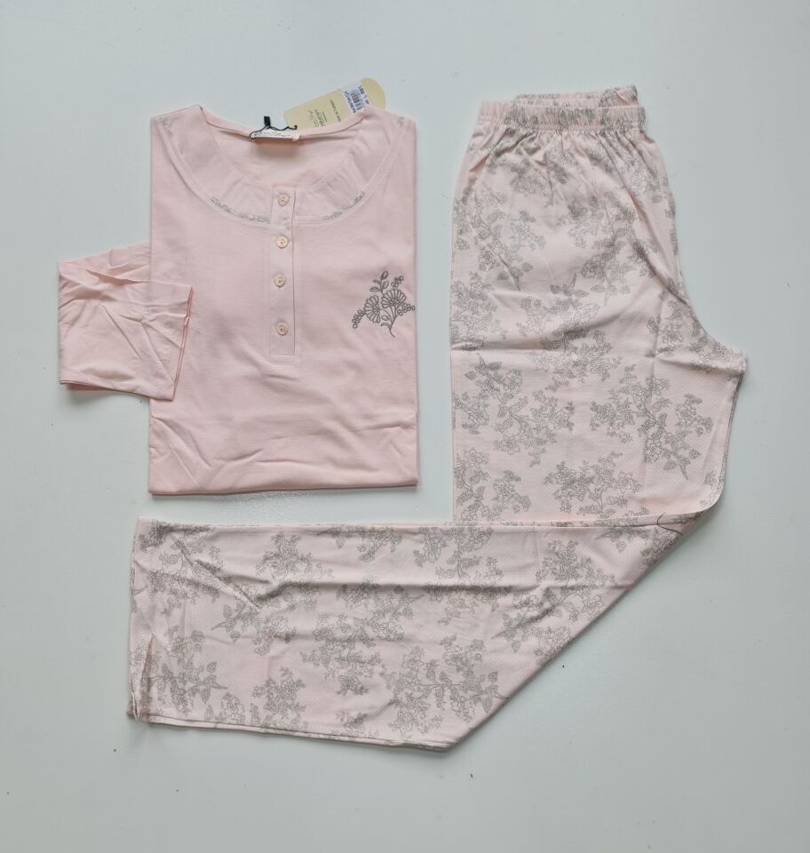 Over Sleep Uzun Kol Yazlık Kadın Pijama Takım