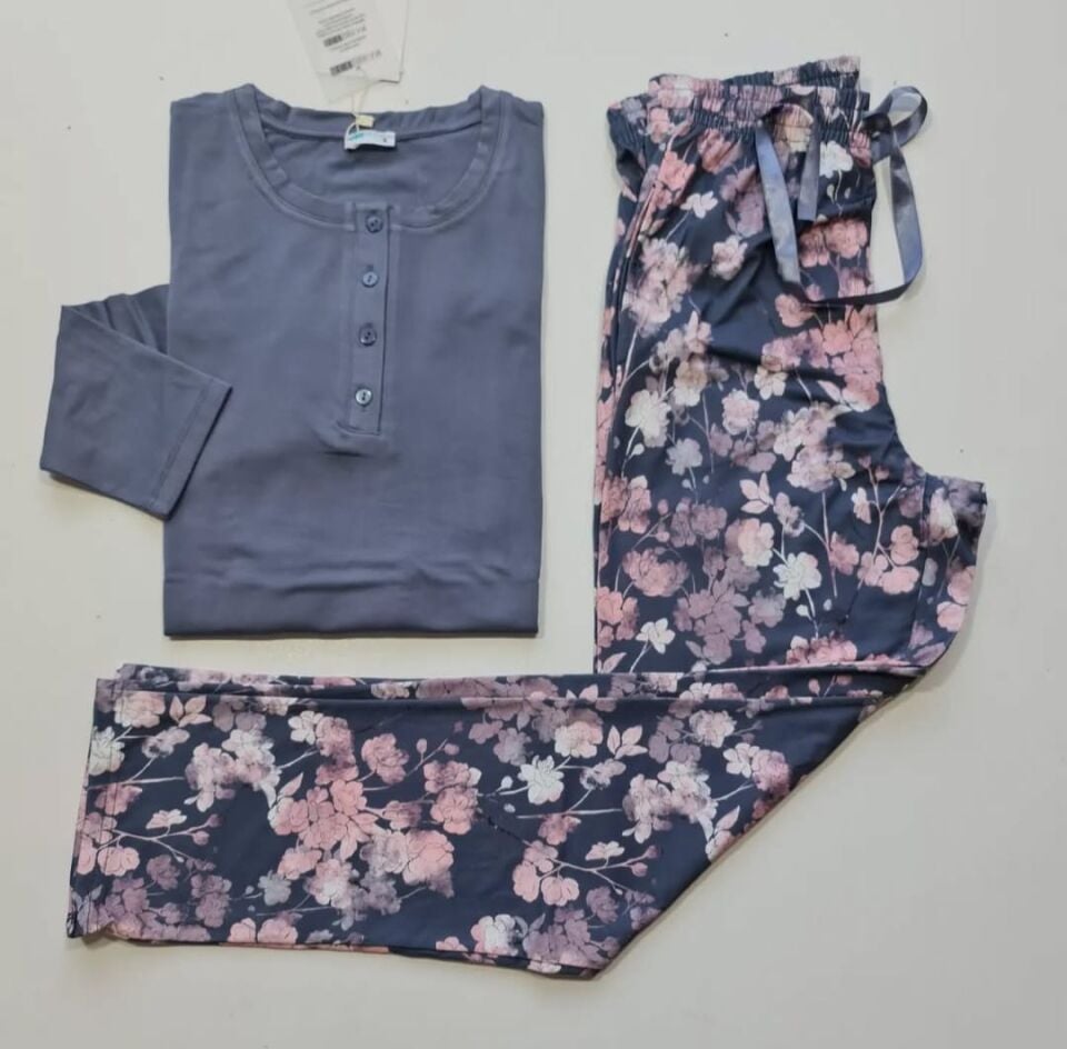 Blu Dream Uzun Kol Kışlık Kadın Pijama Takım