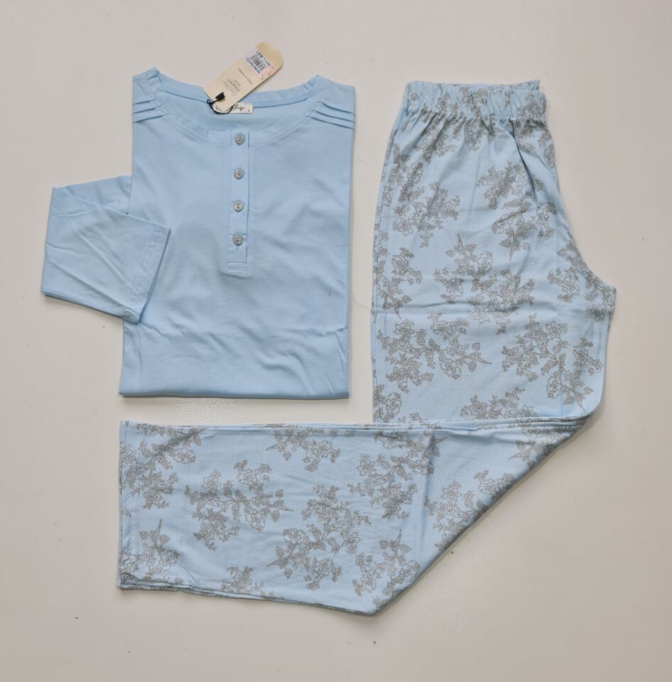 Over Sleep Uzun Kol Yazlık Kadın Pijama Takım