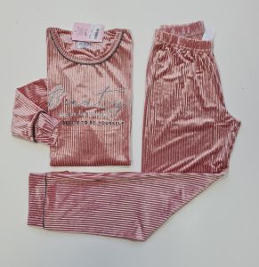 Mihra Kadın Fitilli Kadife Pijama Takım
