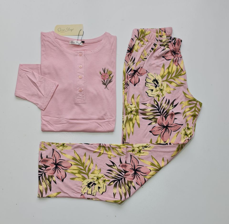 Over Sleep Uzun Kol Yazlık Kadın Pijama Takım