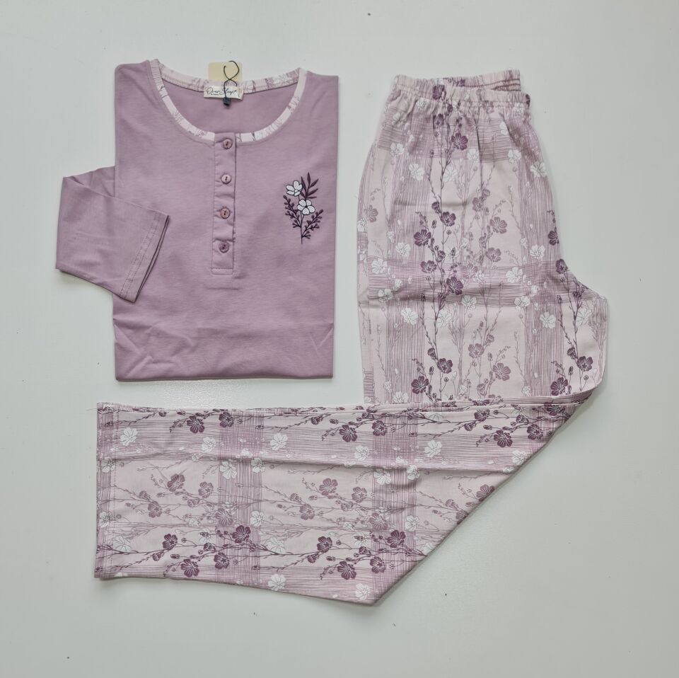 Over Sleep Uzun Kol Yazlık Kadın Pijama Takım