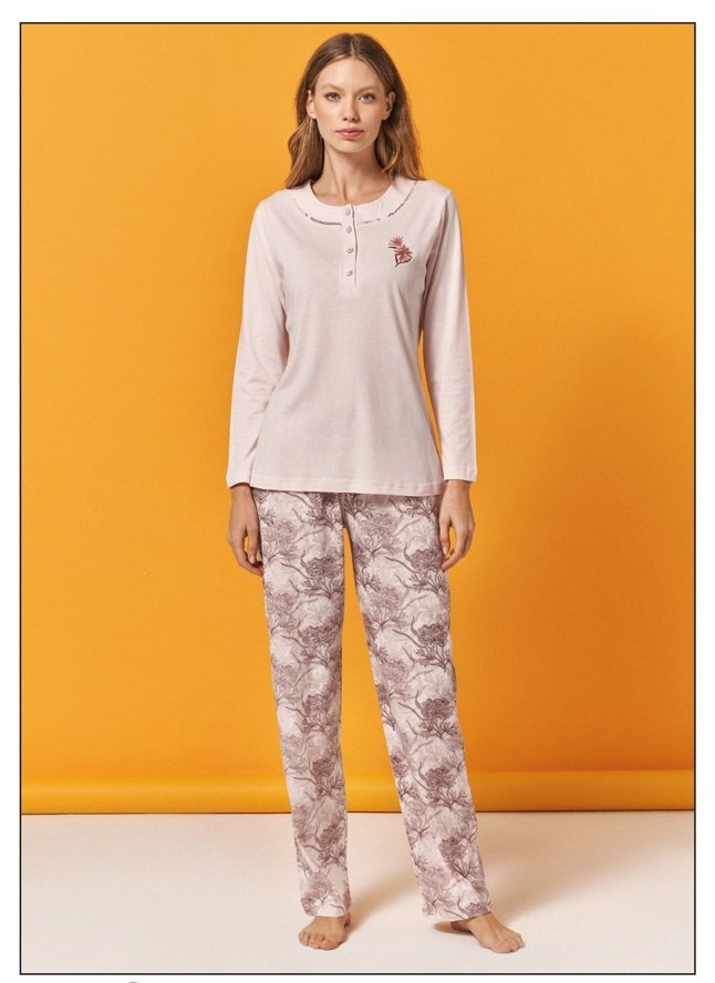 Over Sleep Uzun Kol Yazlık Kadın Pijama Takım