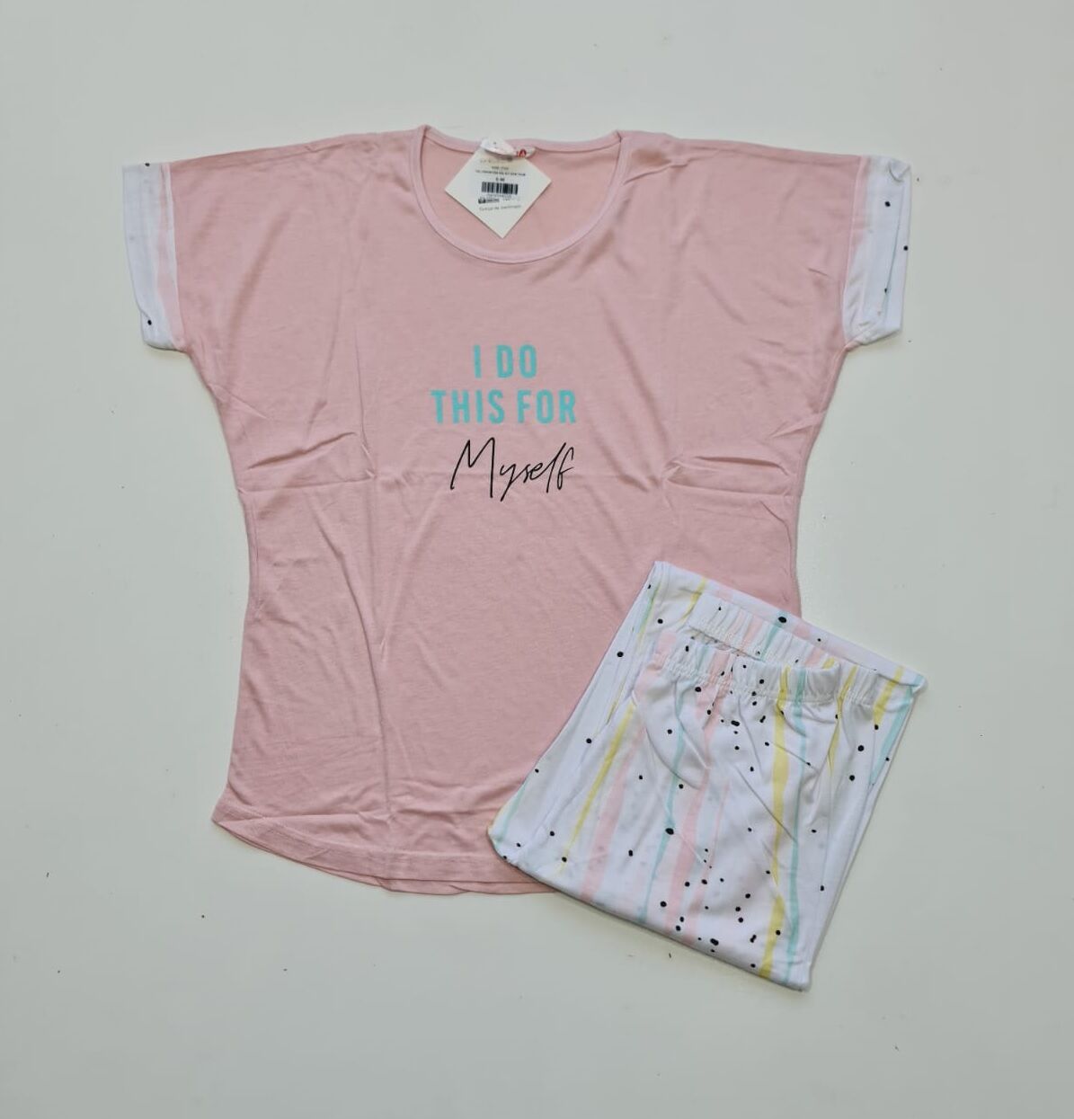 Pijamoni Kısa Kol Yazlık Kadın Pijama Takım