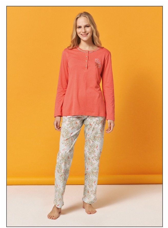 Over Sleep Uzun Kol Yazlık Kadın Pijama Takım