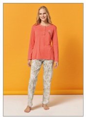 Over Sleep Uzun Kol Yazlık Kadın Pijama Takım