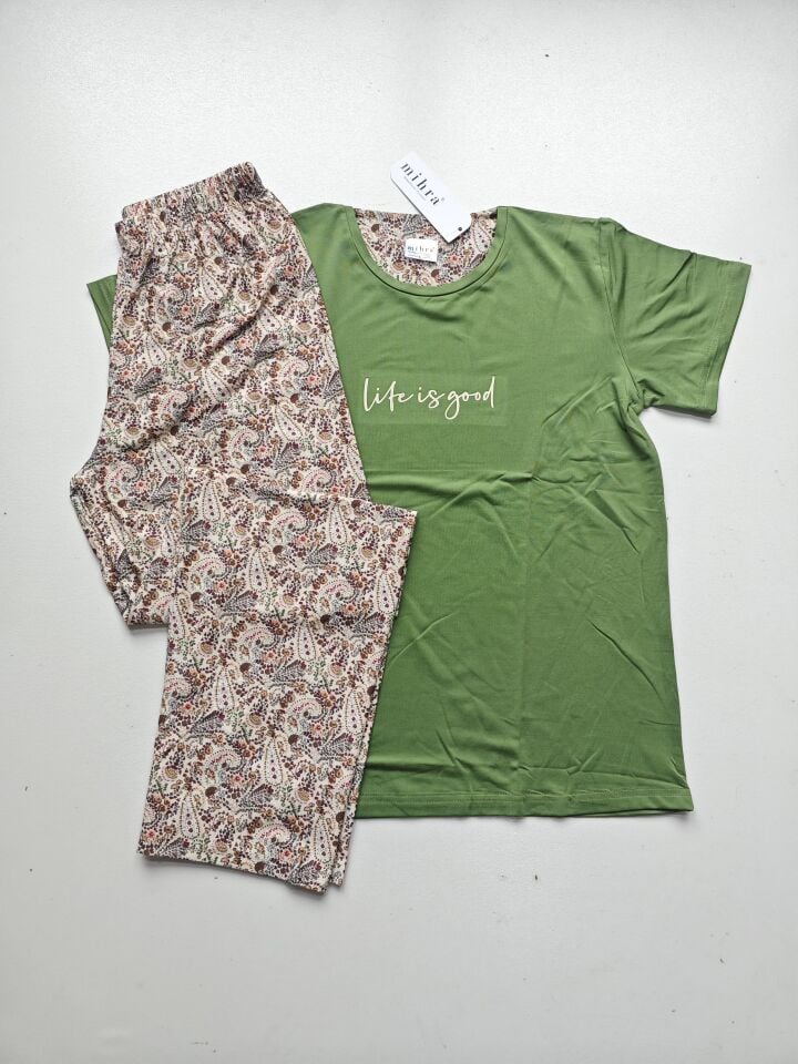 Mihra Kısa Kol Yazlık Kadın Pijama Takım