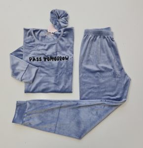Pijamoni Kadın Kadife Pijama Takım