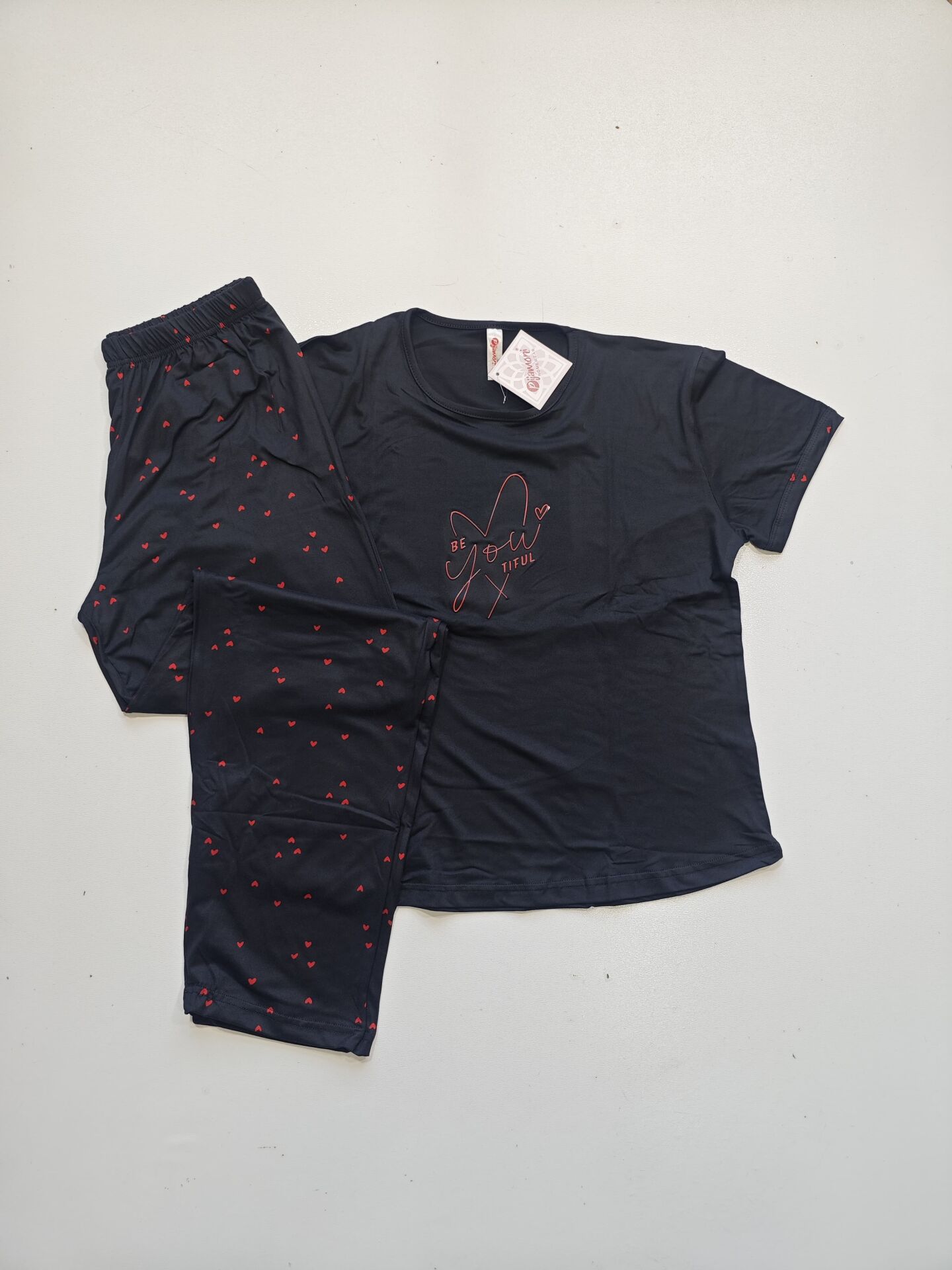 Pijamoni Kısa Kol Yazlık Kadın Pijama Takım