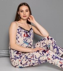 Pijamoni Askılı Yazlık Kadın Pijama Takım