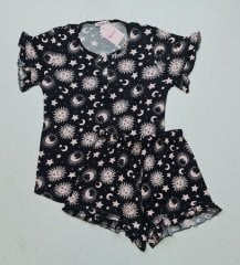 Pijamoni Yazlık Kadın Şortlu Pijama Takım