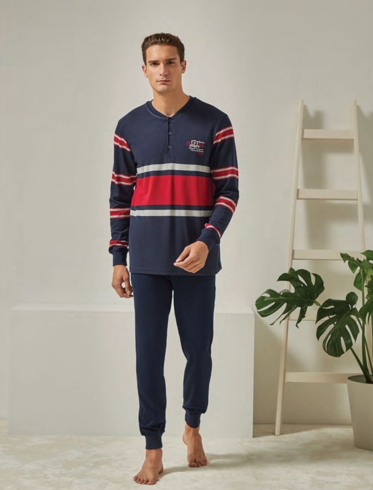 Poleren Uzun Kol Kışlık Erkek Pijama Takım