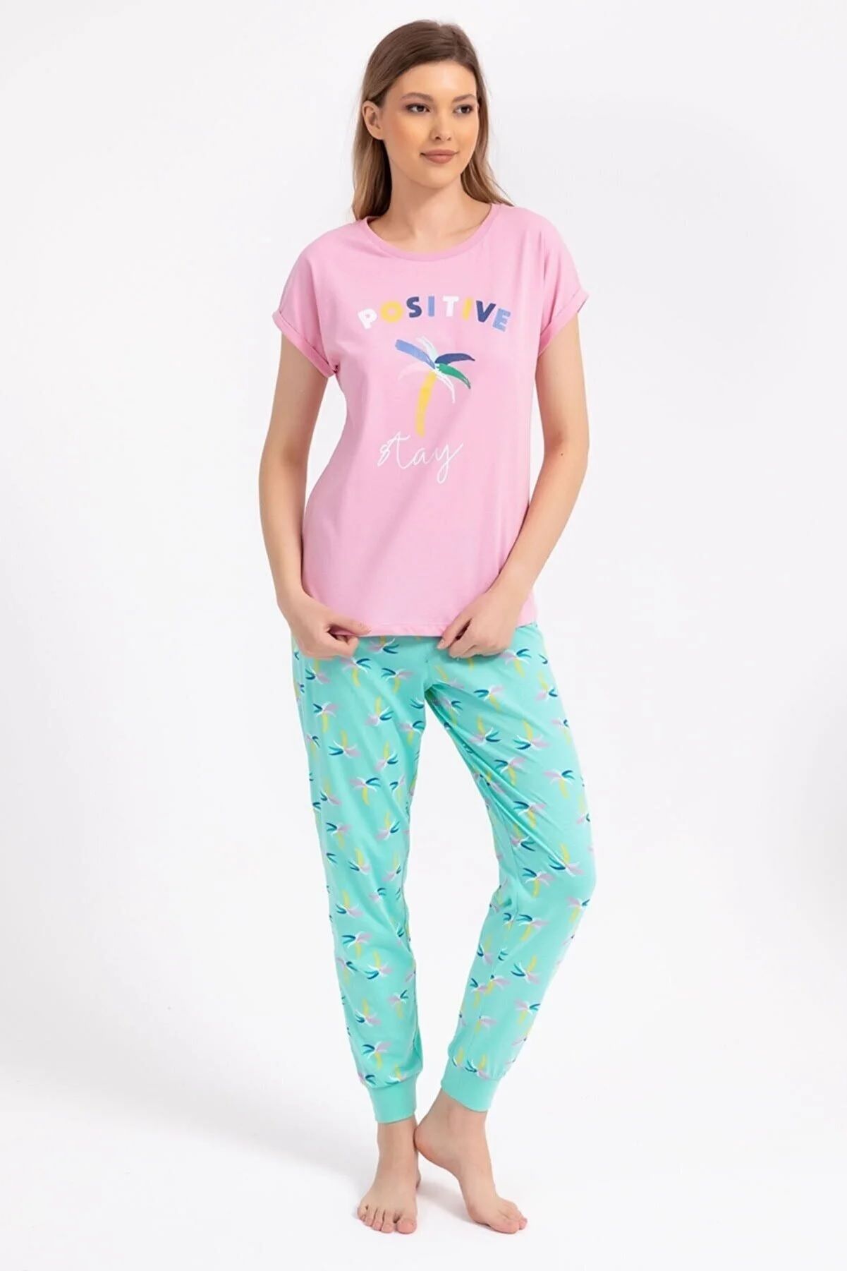 Roly Poly Kısa Kol Yazlık Kadın Pijama Takım