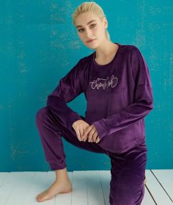 Pijamoni Kadın Kadife Pijama Takım