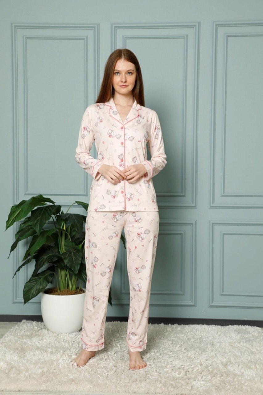 Alimer Uzun Kol Yazlık Kadın Pijama Takım