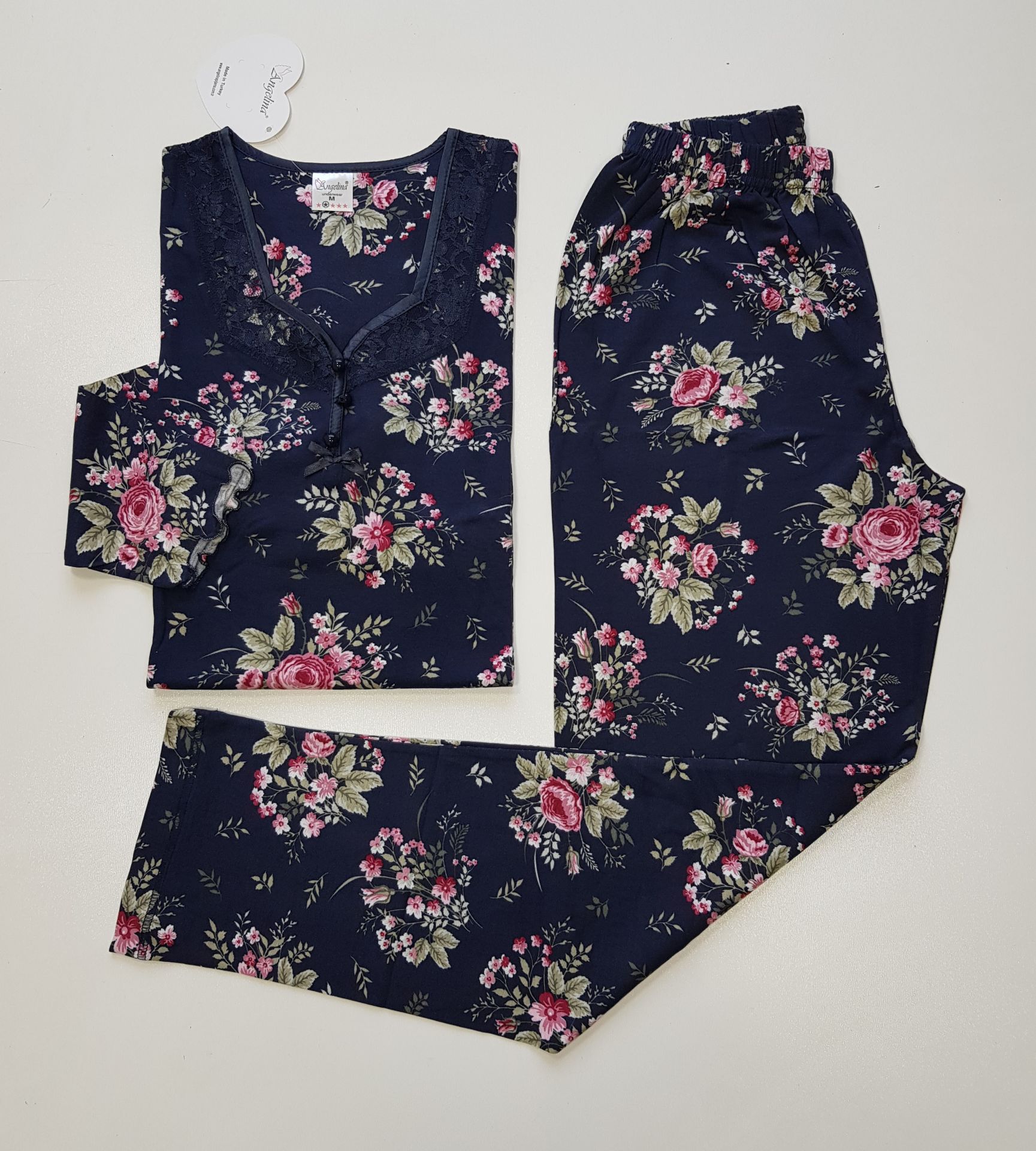 Angelina Uzun Kol Yazlık Kadın Pijama Takım