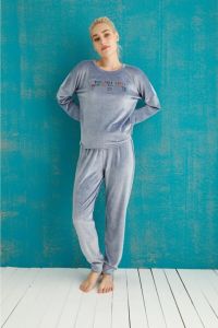 Pijamoni Kadın Kadife Pijama Takım