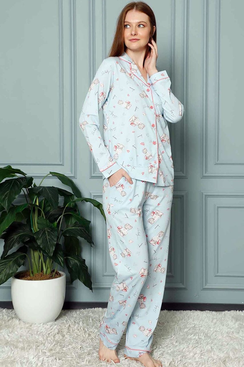Alimer Uzun Kol Yazlık Kadın Pijama Takım