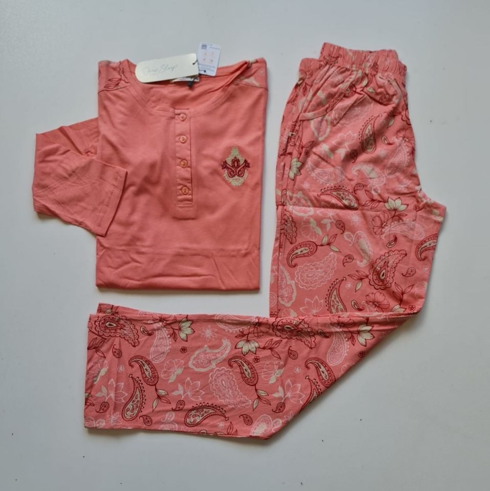 Over Sleep Uzun Kol Yazlık Kadın Pijama Takım