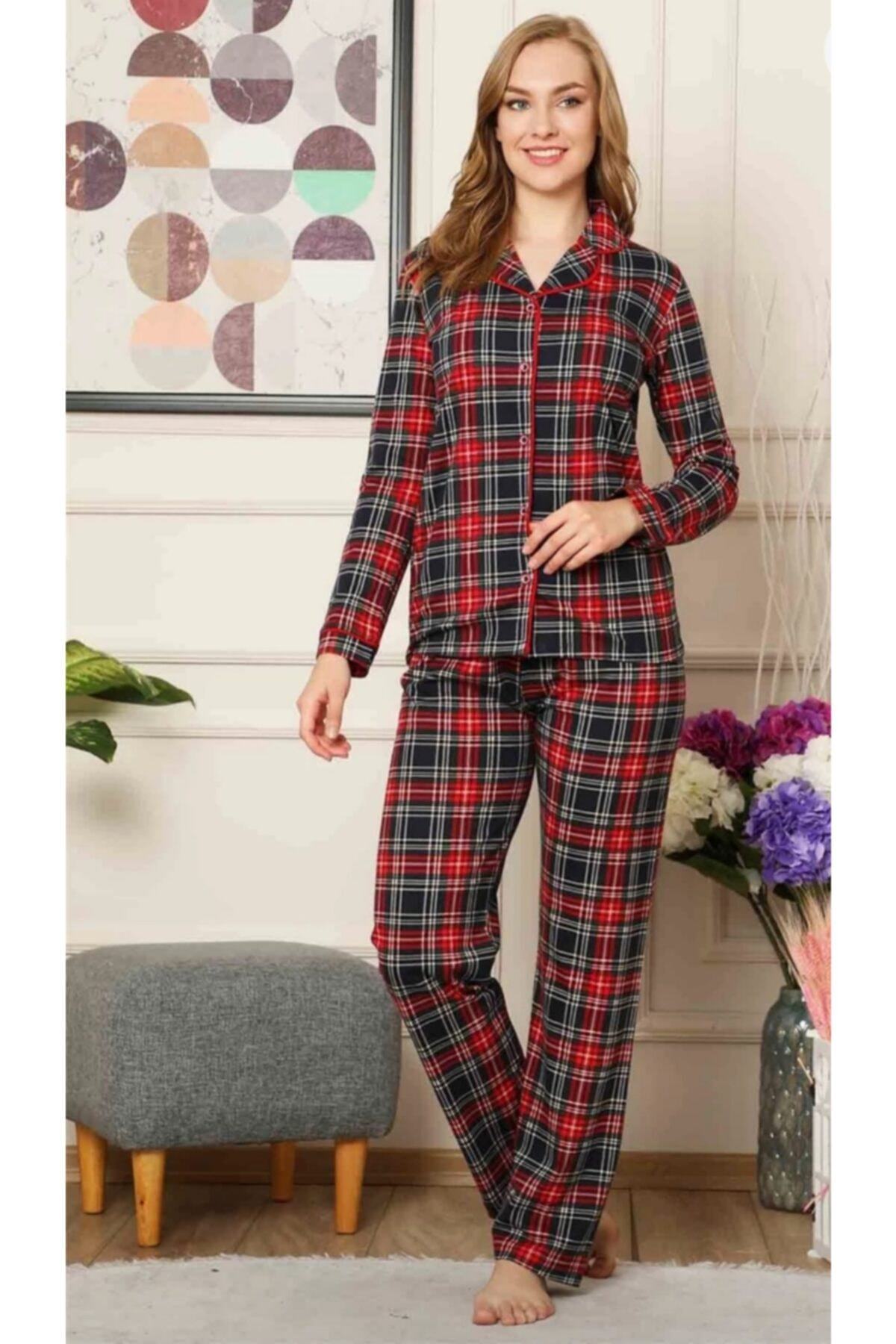 Alimer Uzun Kol Yazlık Kadın Pijama Takım