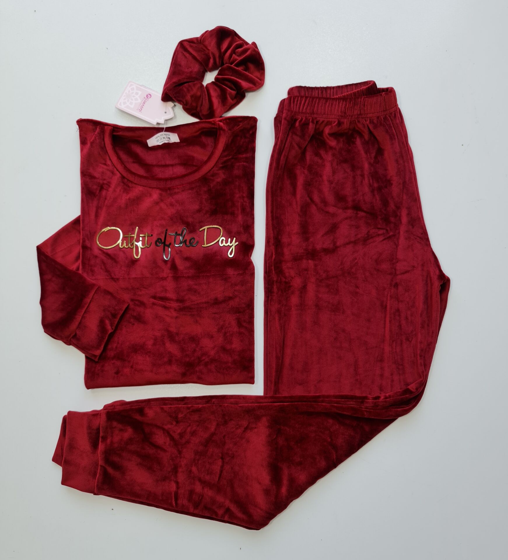 Pijamoni Kadın Kadife Pijama Takım