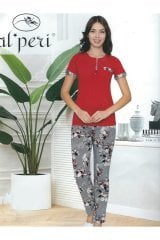 Alperi Kısa Kol Yazlık Kadın Pijama Takım