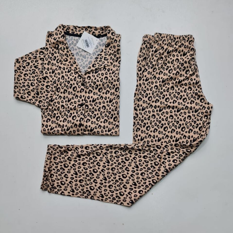 Pijamoni Uzun Kol Yazlık Kadın Pijama Takım