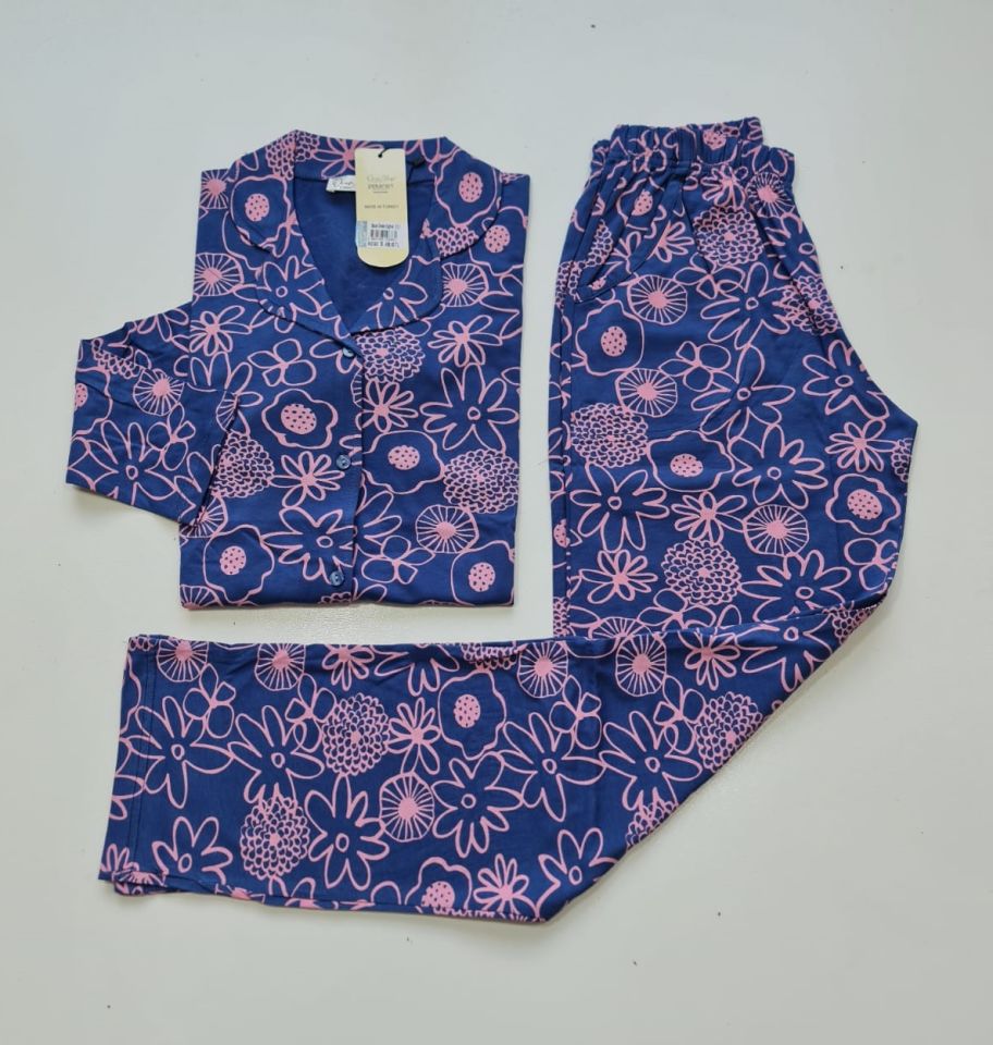 Over Sleep Uzun Kol Yazlık Kadın Pijama Takım