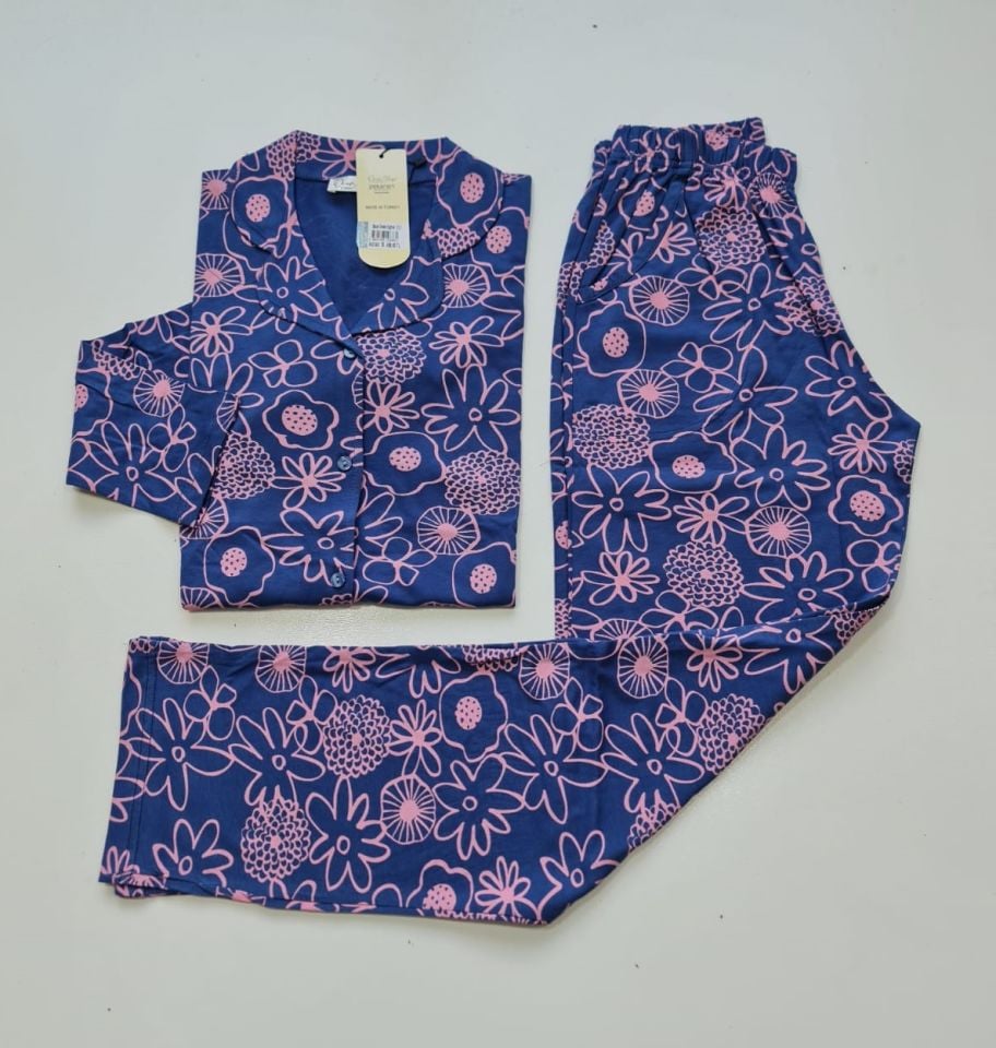 Over Sleep Uzun Kol Yazlık Kadın Pijama Takım