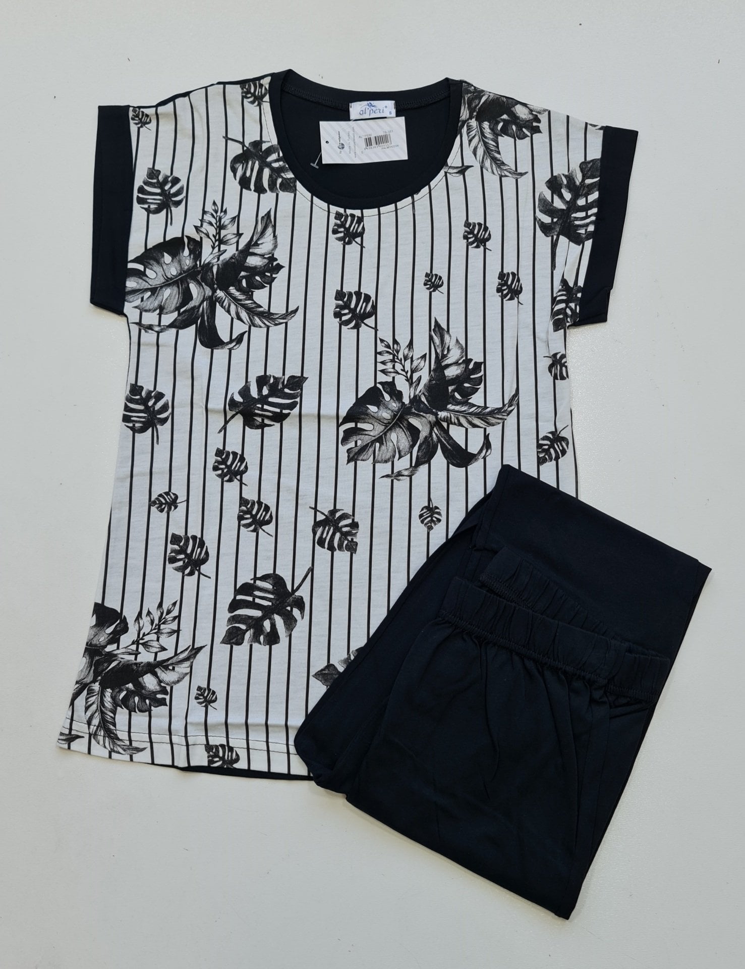 Alperi Kısa Kol Yazlık Kadın Pijama Takım